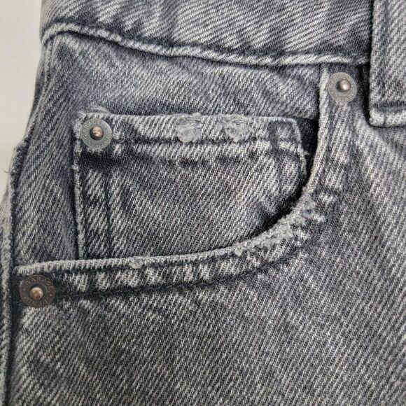 Vintage Garage Denim 90s Straight Jeans Size 9 Black Organic Cotton Blend Classi - Picture 7 of 9